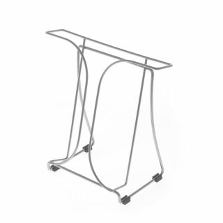 Porta folletos A4 de metal cromado 1 bandeja lateral