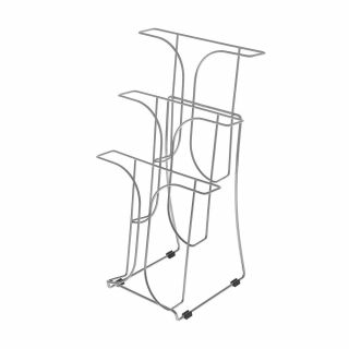 Porta folletos A4 de metal cromado 3 cruces