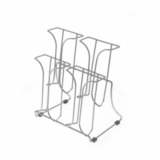 Portafolletos 1/3 A4 metal cromado 4 cruces