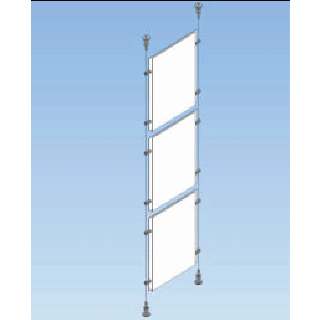 Kit expositor 3 A4 vacío vertical colgador de cables plexiglás