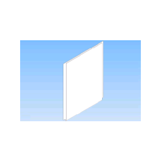 Porta carteles A3 vertical plexiglás 3 mm suspendido en situación