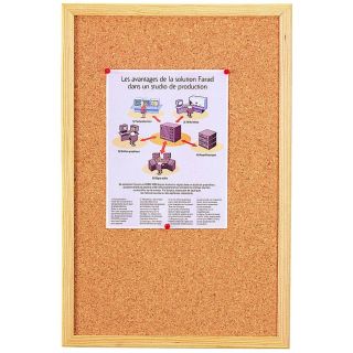 Tablero de corcho ecológico 90 x 150 cm en modo vertical y horizontal.