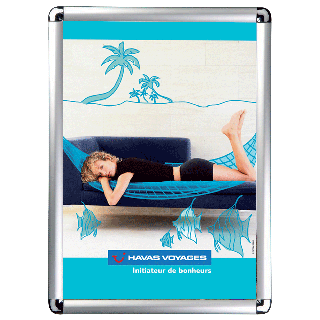 Marco para póster A4 MCR1 25 mm en blanco