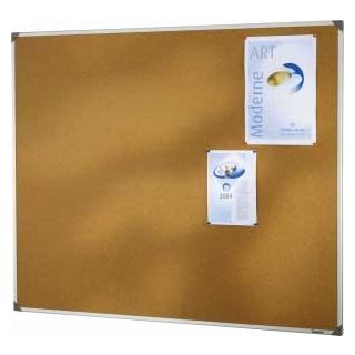 Tablero de corcho aglomerado 90 x 180 cm marco de aluminio