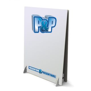 Caballete de mostrador personalizado A3 retrato recto verso