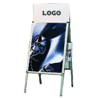 CLASA1 cartel de caballete de parada de acera con cesta