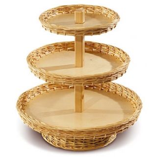 Bandeja de presentación de mimbre 50 x 37 cm con asas