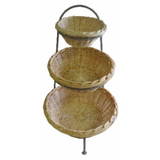 Bandeja de presentación de mimbre 50 x 37 cm con asas