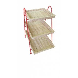 Bandeja de presentación de mimbre 50 x 37 cm con asas