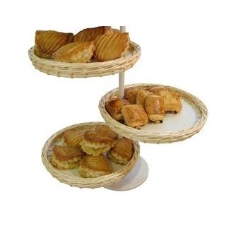 Bandeja de presentación de mimbre 50 x 37 cm con asas