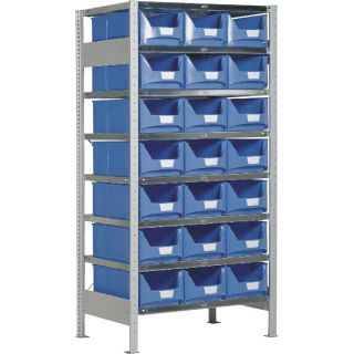 Estantería con 21 contenedores Systembox de 23 litros