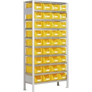 Estantería con 36 contenedores Systembox de 7 litros