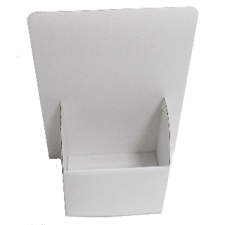 Expositor de cartón A6 o 1/3 A4 CARTSA6 en blanco en el lateral