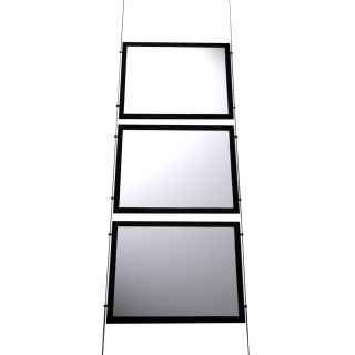 Kit 3 porta carteles A4 LED horizontales KT3LEDA4H vide