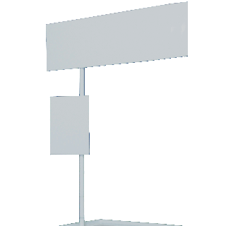 Frontón expositor A4 335 para stand de demostración