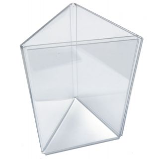 Soporte visual A6 vertical de 3 lados