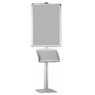 Porta carteles A2 SOLCADRA2 con porta documentos