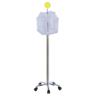 Portafolletos de suelo giratorio A5 PPK296B con cartel amarillo