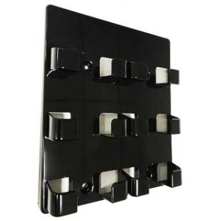 Tarjetero de pared negro 6 compartimentos PPMURBLK6 en el lateral