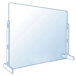 Vidrio protector de plexiglás para mostrador 75 x 50 cm