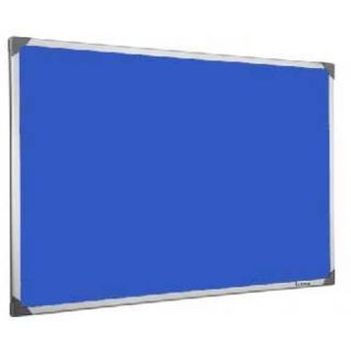 Tablero de fieltro azul 45 x 60 cm con estructura de aluminio.