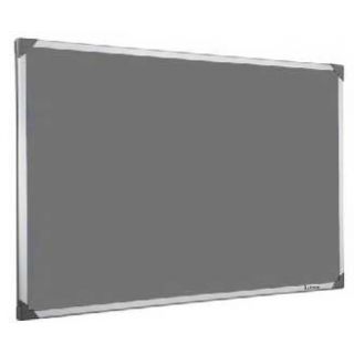 Tablero de fieltro gris 60 x 90 cm con estructura de aluminio.