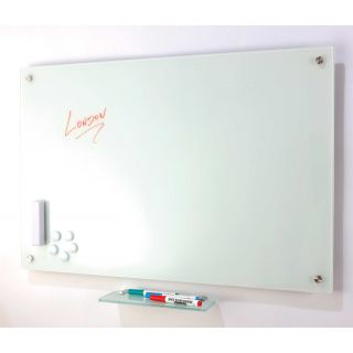 Pizarra de cristal blanca 100 x 150 cm magnética
