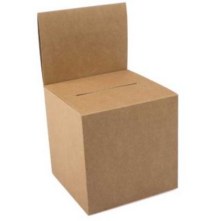 Urna de cartón en blanco KRAFT15