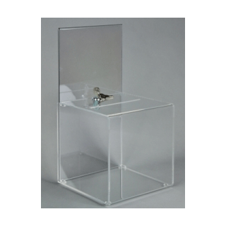 Urna de plexiglás CLAS250 con puerta visual A4 y cerradura